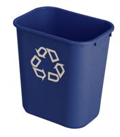 Papierbak rubbermaid recycling medium 26l blauw
