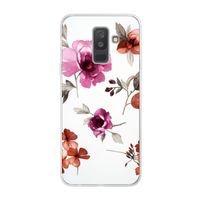 Geschilderde bloemen: Samsung Galaxy A6 Plus (2018) Transparant Hoesje