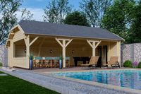 Interflex Wolfskapschuur WKS2 745x535 cm - geïmpregneerd- Wolfskap- Hout- Interflex