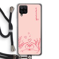 Love is in the air: Samsung Galaxy A12 Transparant Hoesje met koord