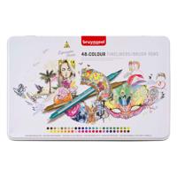 Bruynzeel creatives fineliner brushpen set 48 kleuren Bruynzeel creatives fineliner brushpen set 48 kleuren