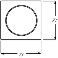 6543-74-101  - Cover plate for switch/dimmer white 6543-74-101 - thumbnail