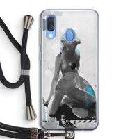 I will not feel a thing: Samsung Galaxy A40 Transparant Hoesje met koord