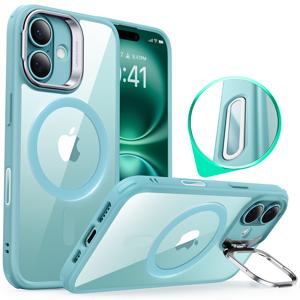 iPhone 16 Plus HaloLock Classic Hybrid Case (Camera Control, Stash Stand) Clear Green