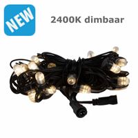 Feest kerstverlichting 25 lampjes warmwit 2400k op een snoer van 10 meter koppelbaar Feest kerstverlichting 25 lampjes warmwit 2400k op een snoer van 10 meter koppelbaar