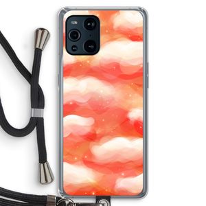Lichte Wolken: Oppo Find X3 Transparant Hoesje met koord