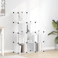 VidaXL Opbergmeubel met 9 vakken polypropeen transparant