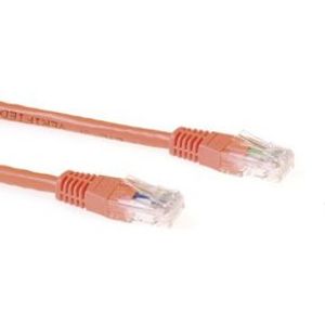 ACT Oranje 0,5 meter U/UTP CAT6A patchkabels met RJ45 connectoren