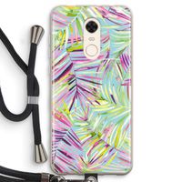 Tropical Palms Blue: Xiaomi Redmi 5 Transparant Hoesje met koord