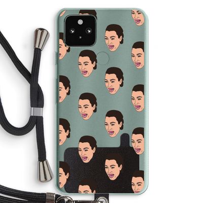 Ugly Cry Call: Pixel 5a 5G Transparant Hoesje met koord