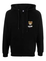 Moschino Leo Teddy-print hoodie - Noir