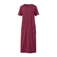 Jersey jurk met korte mouwen in H-lijn van bio-katoen, bes Maat: 44/46