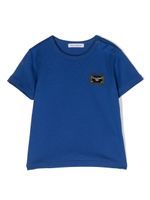 Dolce & Gabbana Kids logo-plaque cotton T-shirt - Bleu - thumbnail