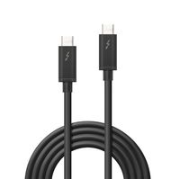 LINDY Thunderbolt-kabel Thunderbolt 3 USB-C stekker, USB-C stekker 1.00 m Zwart 41556 - thumbnail