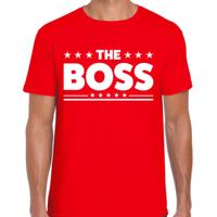 Cadeau T-shirt voor heren - rood - The Boss - Foute Party / thema kleding