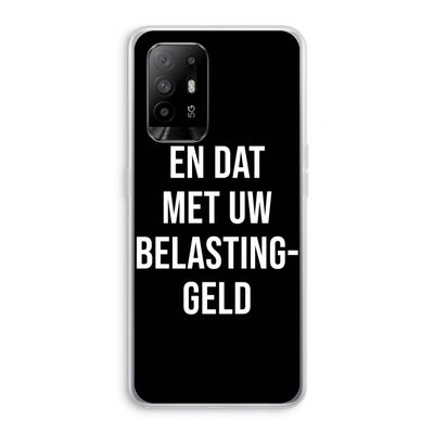 Belastinggeld - Zwart: Oppo A95 5G Transparant Hoesje