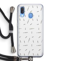 Hipster stripes: Samsung Galaxy A40 Transparant Hoesje met koord