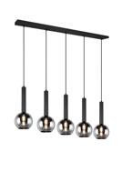 Trio 5-lichts hanglampClayton zwart - 310300532