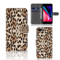 Apple iPhone 7 Plus | 8 Plus | Telefoonhoesje | Met pasjeshouder | Leopard
