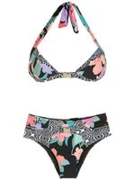 Amir Slama bikini à imprimé Hibiscus - Noir - thumbnail