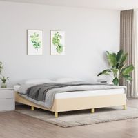 Bedframe stof crmekleurig 180x200 cm - thumbnail