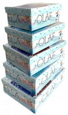 Disney opbergdozen Frozen meisjes blauw/wit 5 stuks Disney opbergdozen Frozen meisjes blauw/wit 5 stuks