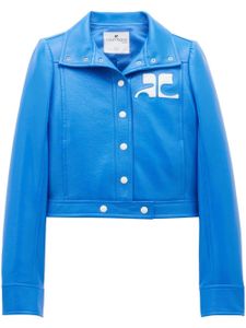 Courrèges veste à patch logo - Bleu