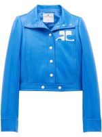 Courrèges veste à patch logo - Bleu - thumbnail