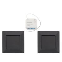 Wifi draadloos, micro dimmer module 150W dubbele puls-hotelschakel ZWART