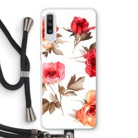 Roosjes: Samsung Galaxy A70 Transparant Hoesje met koord