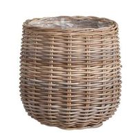 Bloempot Steef - rattan naturel - 40xØ40 cm - Leen Bakker