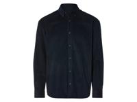 LIVERGY Corduroy heren overhemd (Marineblauw, S)