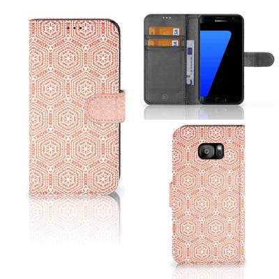 Samsung Galaxy S7 Edge | Telefoon Hoesje | Pattern Orange