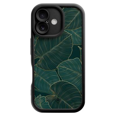iPhone 16 zwarte case - Monstera leaves