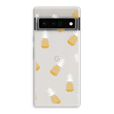 Ananasjes: Google Pixel 6 Pro Transparant Hoesje
