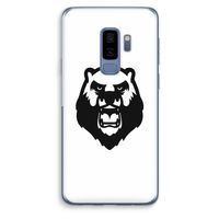 Angry Bear (white): Samsung Galaxy S9 Plus Transparant Hoesje