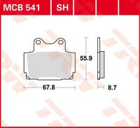 TRW Remblokken, en remschoenen voor de moto, MCB541SH Sinter street - thumbnail