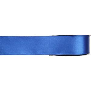 Hobby/decoratie sierlint - satijn - blauw - 1,5 cm/15 mm x 25 meter - cadeaulint
