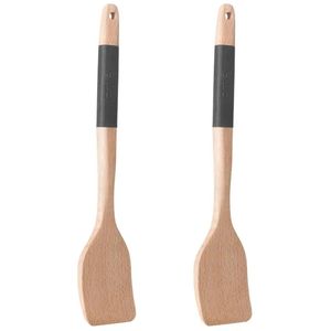 5Five Keukengerei bakspatel/bakspaan - 2x - beechwood hout - 32 cm - Bakspanen