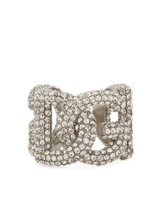 Dolce & Gabbana bague sertie de cristaux - Argent