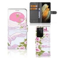 Samsung Galaxy S21 Ultra | Telefoonhoesje | Met pasjeshouder | Bird Standing