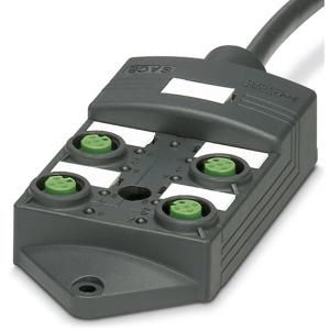 Phoenix Contact SACB-4/ 8-L- 5,0PUR SCO P 1452602 Passieve sensor/actorbox M12-verdeler met kunststof schroefdraad 1 stuk(s)