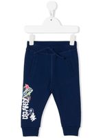 DSQUARED2 KIDS pantalon de jogging à logo imprimé - Bleu