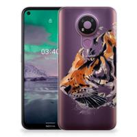 Smartphone hoesje Nokia 3.4 Watercolor Tiger