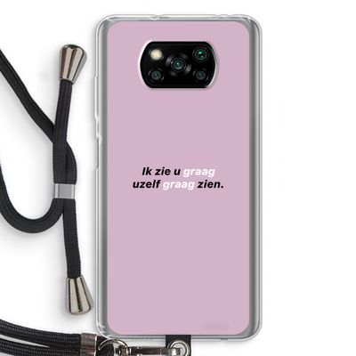 uzelf graag zien: Xiaomi Poco X3 Pro Transparant Hoesje met koord