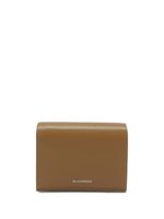 Jil Sander logo-embossed folding leather wallet - Marron