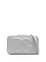 Dolce & Gabbana DG logo-embossed leather crossbody bag - Gris