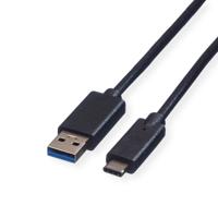 ROLINE USB 3.2 Gen 1 kabel, A-C, M/M, zwart, 0,5 m - thumbnail