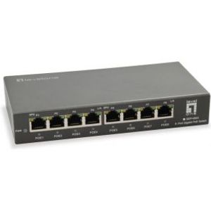 LevelOne GEP-0823 Gigabit Ethernet (10/100/1000) Zwart Power over Ethernet (PoE)