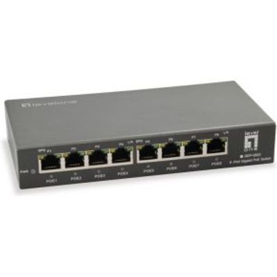 LevelOne GEP-0823 Gigabit Ethernet (10/100/1000) Zwart Power over Ethernet (PoE)